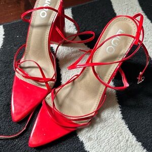EGO Official Red Strappy Heels